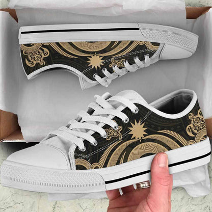 Nauru Low Top Cavas Shoes - Gold Tentacle Turtle