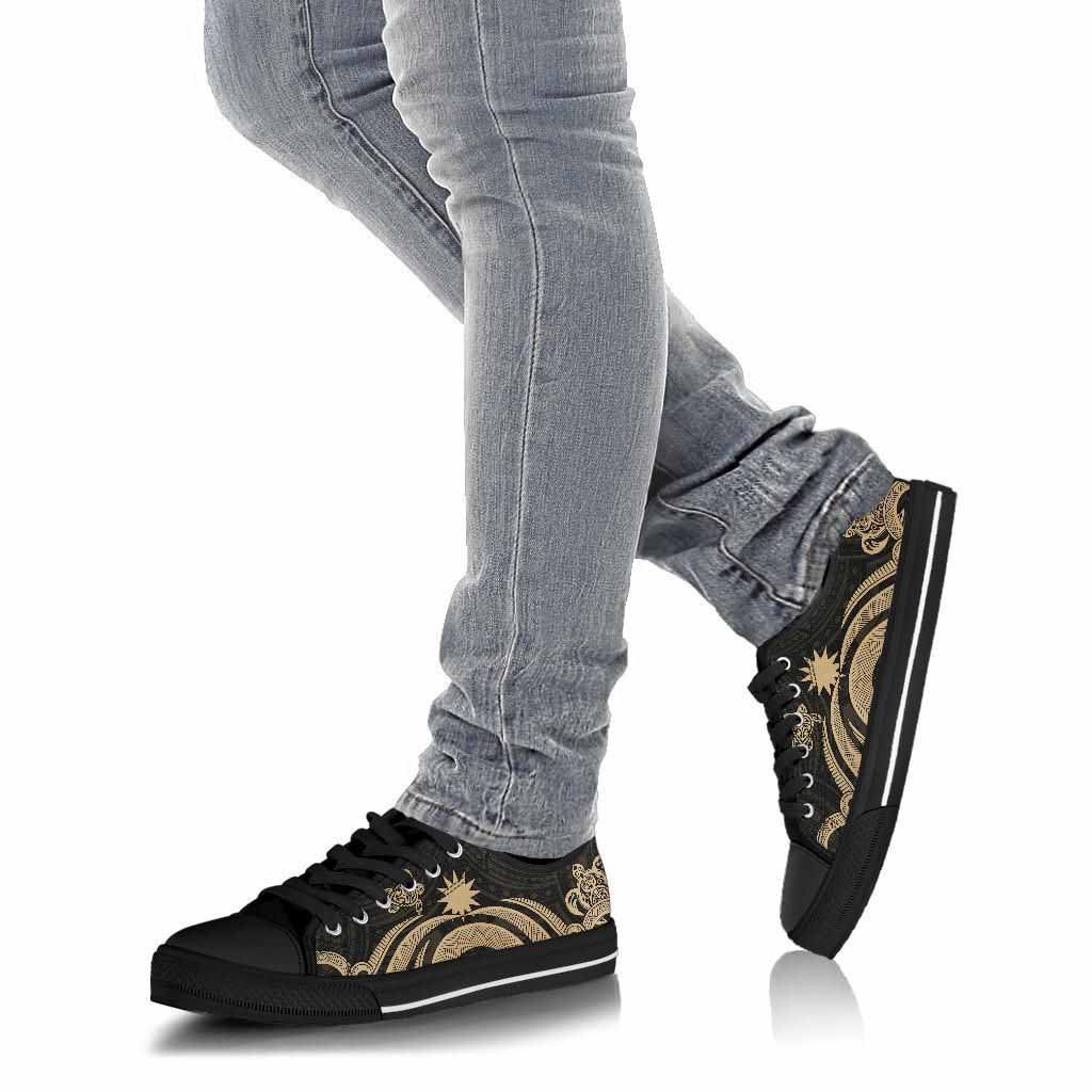 Nauru Low Top Cavas Shoes - Gold Tentacle Turtle