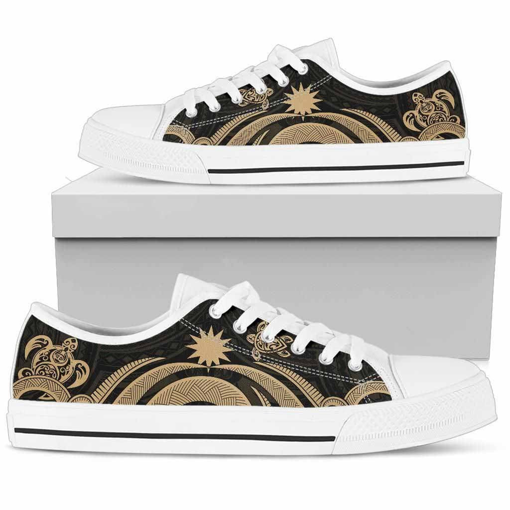 Nauru Low Top Cavas Shoes - Gold Tentacle Turtle
