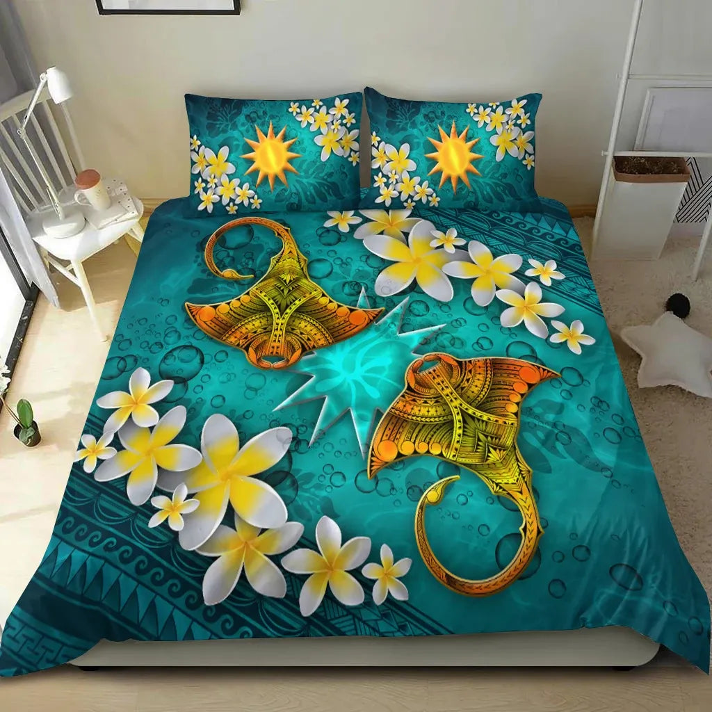 Nauru Micronesia Bedding Set - Manta Ray Ocean
