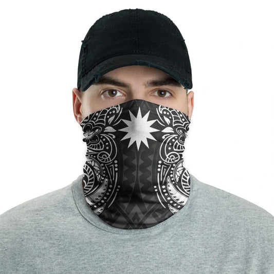 Nauru Neck Gaiter - Floral Tattoo White