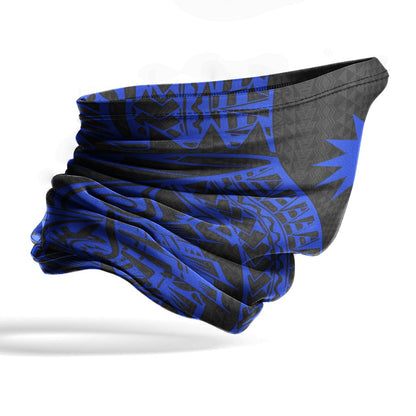 Nauru Neck Gaiter - Polynesian Pattern Blue