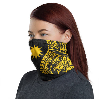 Nauru Neck Gaiter - Polynesian Pattern Gold