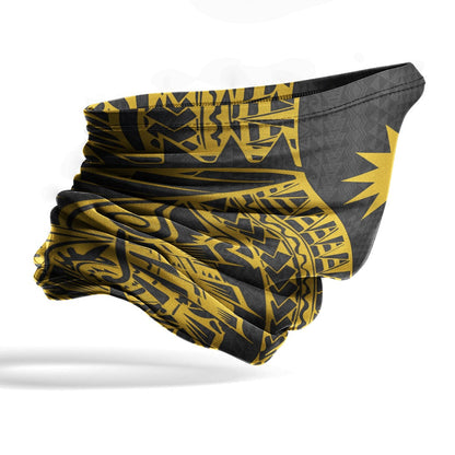 Nauru Neck Gaiter - Polynesian Pattern Gold