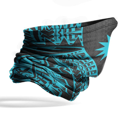 Nauru Neck Gaiter - Polynesian Pattern Turquoise