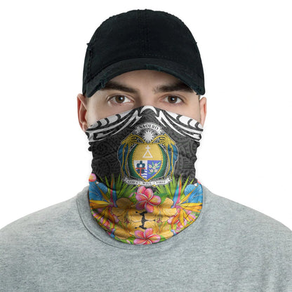 Nauru Neck Gaiter - Tribal Floral Pattern
