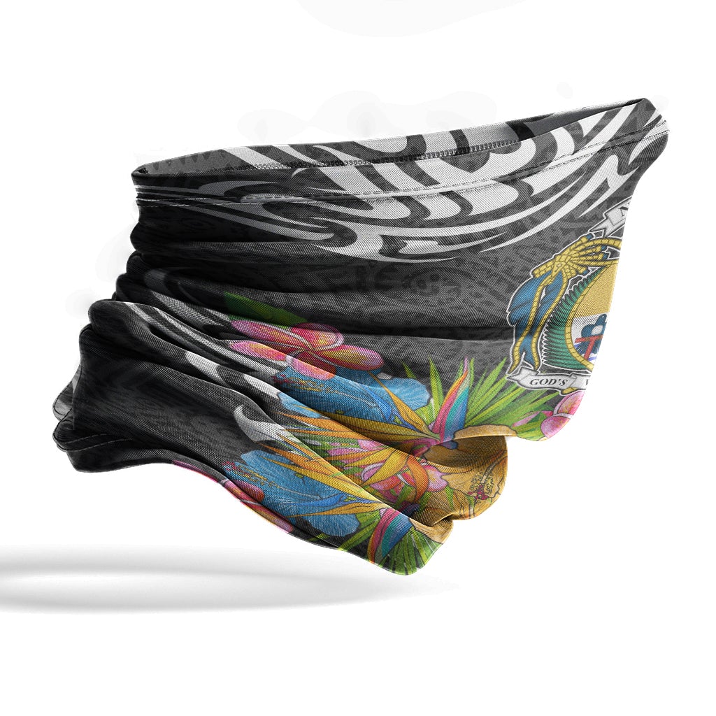 Nauru Neck Gaiter - Tribal Floral Pattern