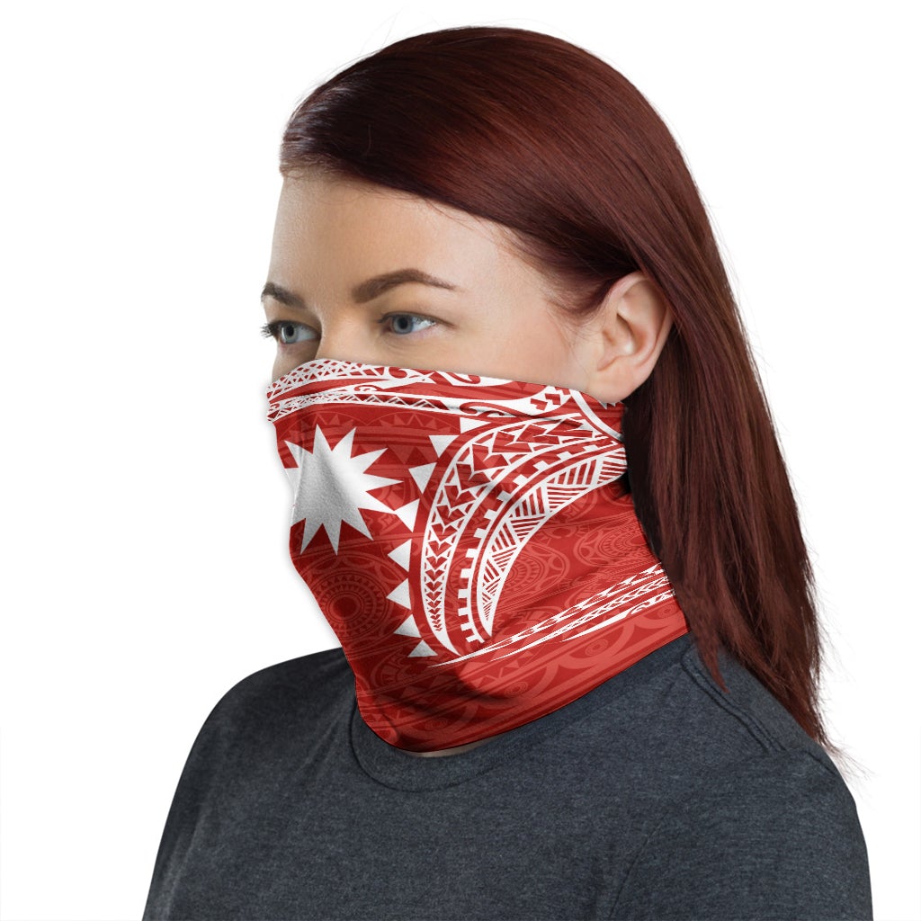 Nauru Neck Gaiter - Tribal Pattern Red