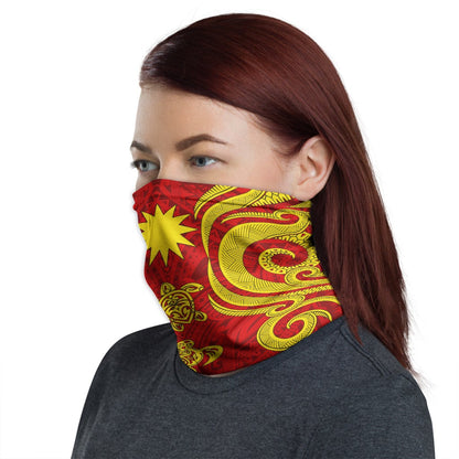 Nauru Neck Gaiter - Turtle Tentacle Gold