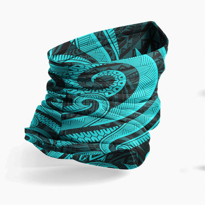 Nauru Neck Gaiter - Turtle Tentacle Turquoise