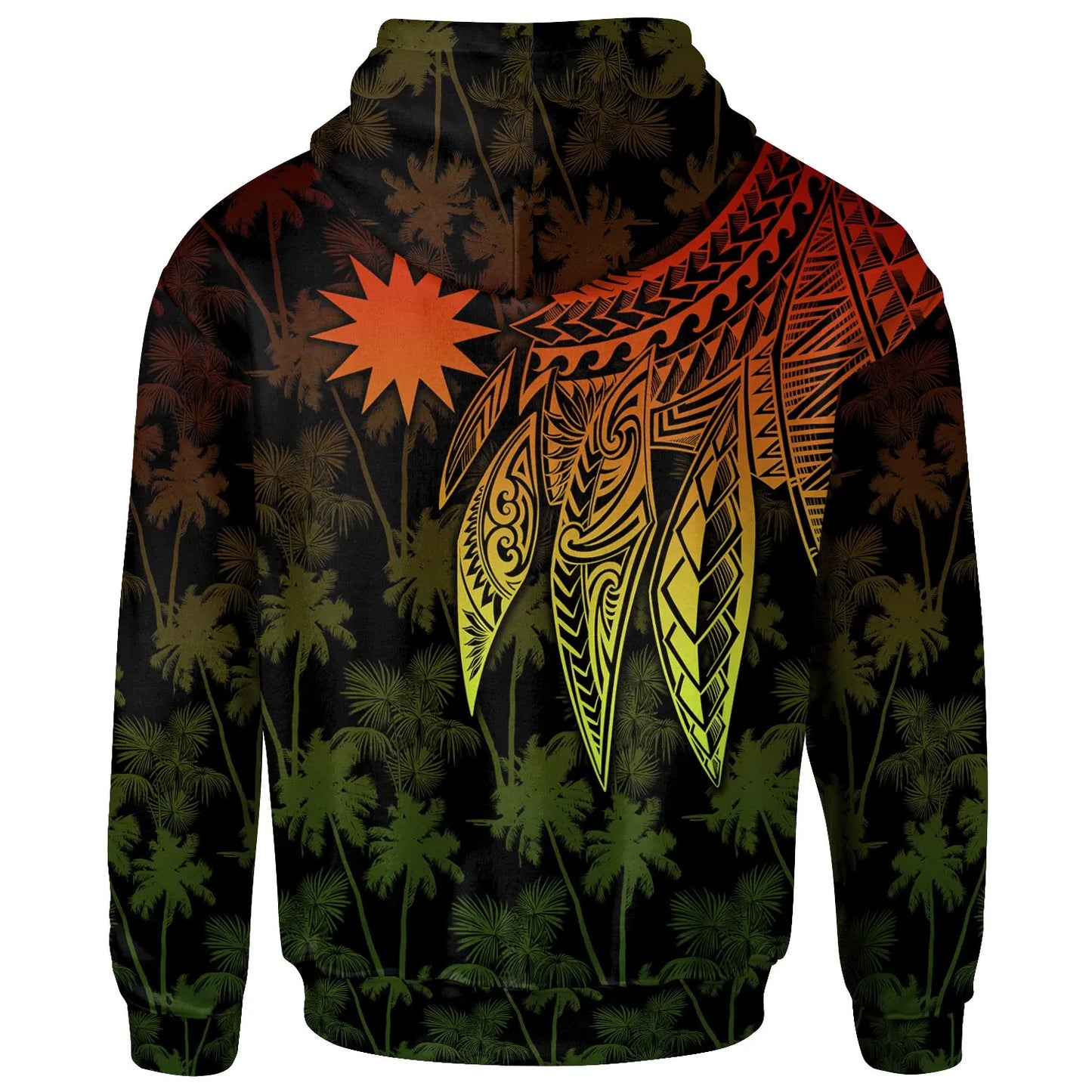 Nauru Personalised Hoodie - Polynesian Wings Reggae