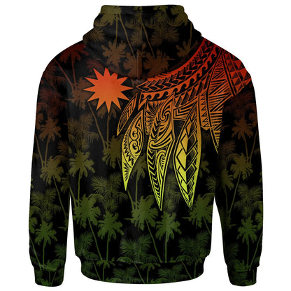 Nauru Personalised Hoodie - Polynesian Wings Reggae