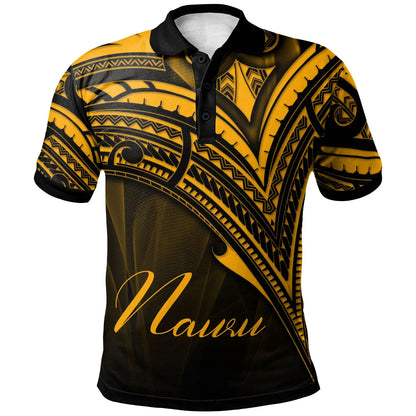 Nauru Polo Shirt - Gold Color Cross Style