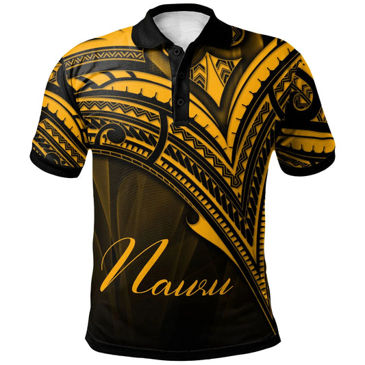 Nauru Polo Shirt - Gold Color Cross Style