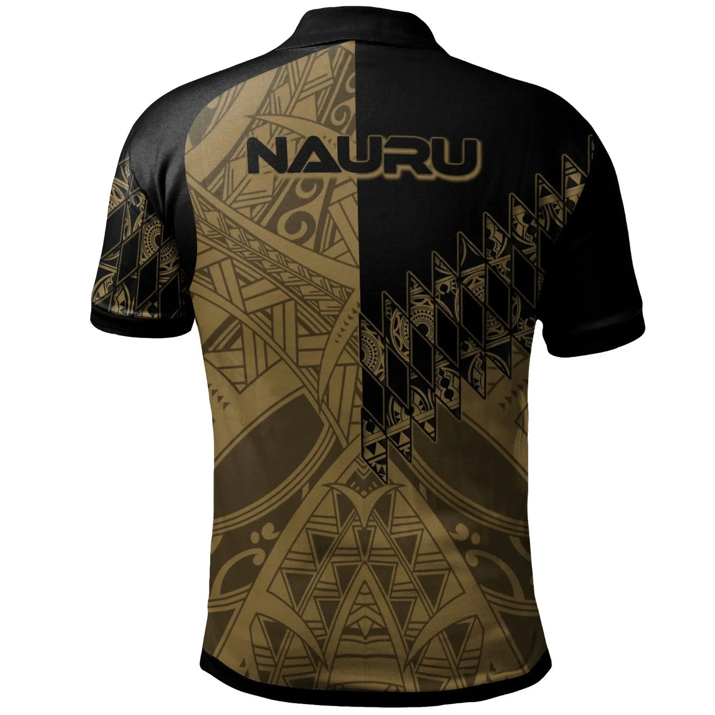 Nauru Polo Shirt - Gold Color Symmetry Style