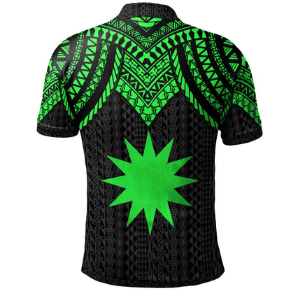 Nauru Polo Shirt - Polynesian Armor Style Green