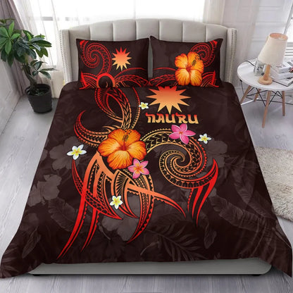 Nauru Polynesian Bedding Set - Legend Of Nauru (Red)