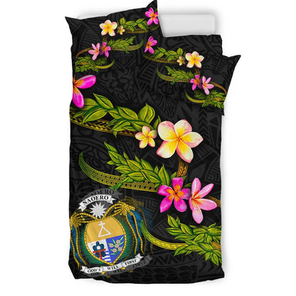 Nauru Polynesian Bedding Set - Plumeria Tribal