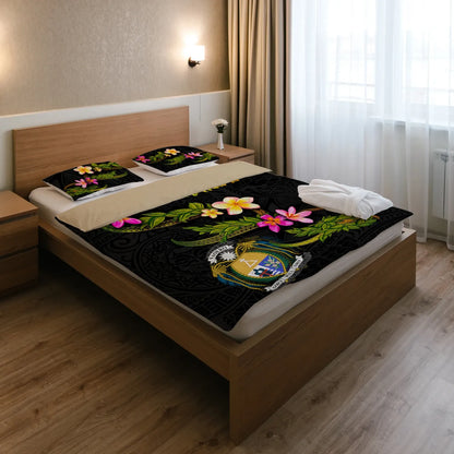 Nauru Polynesian Bedding Set - Plumeria Tribal