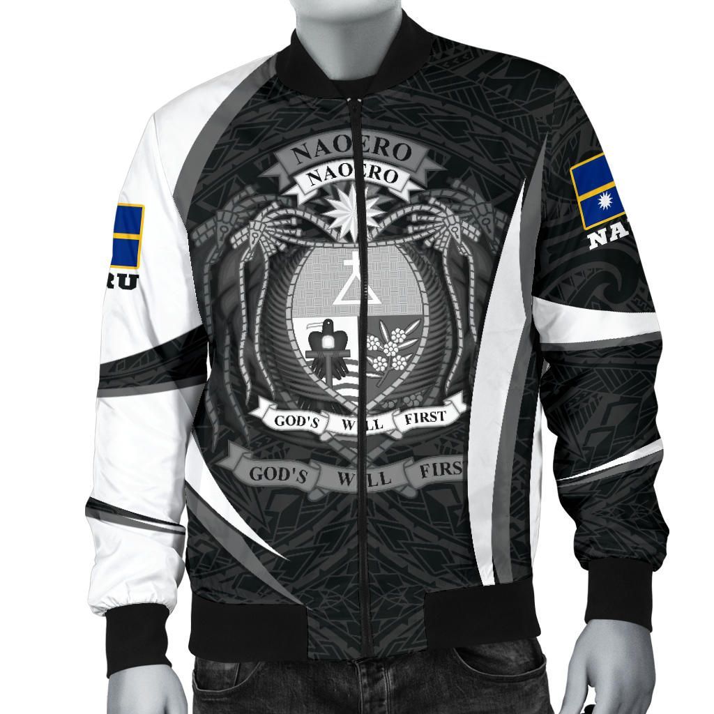Nauru Polynesian Bomber Jacket - Nauru Spirit (White)