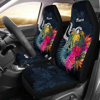 Nauru Polynesian Car Seat Covers - Tropical Flower