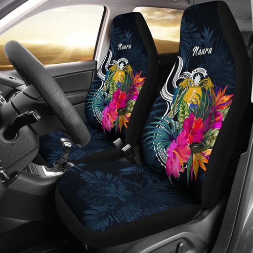 Nauru Polynesian Car Seat Covers - Tropical Flower