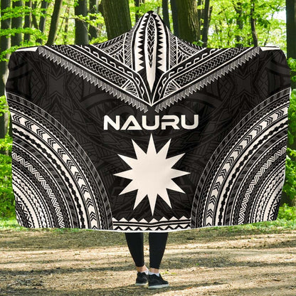 Nauru Polynesian Chief Hooded Blanket - Black Version