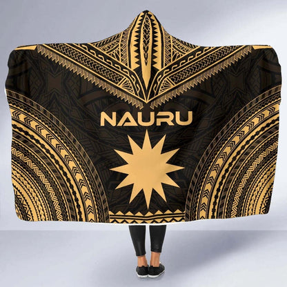 Nauru Polynesian Chief Hooded Blanket - Gold Version