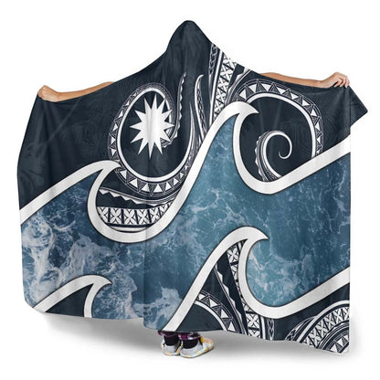 Nauru Polynesian Hooded Blanket - Ocean Style