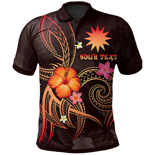 Nauru Polynesian Personalised Polo Shirt - Legend of Nauru (Red)