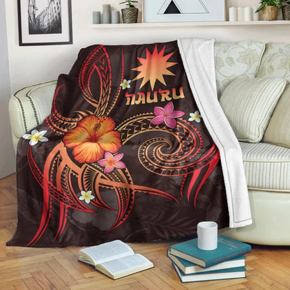 Nauru Polynesian Premium Blanket - Legend of Nauru (Red)