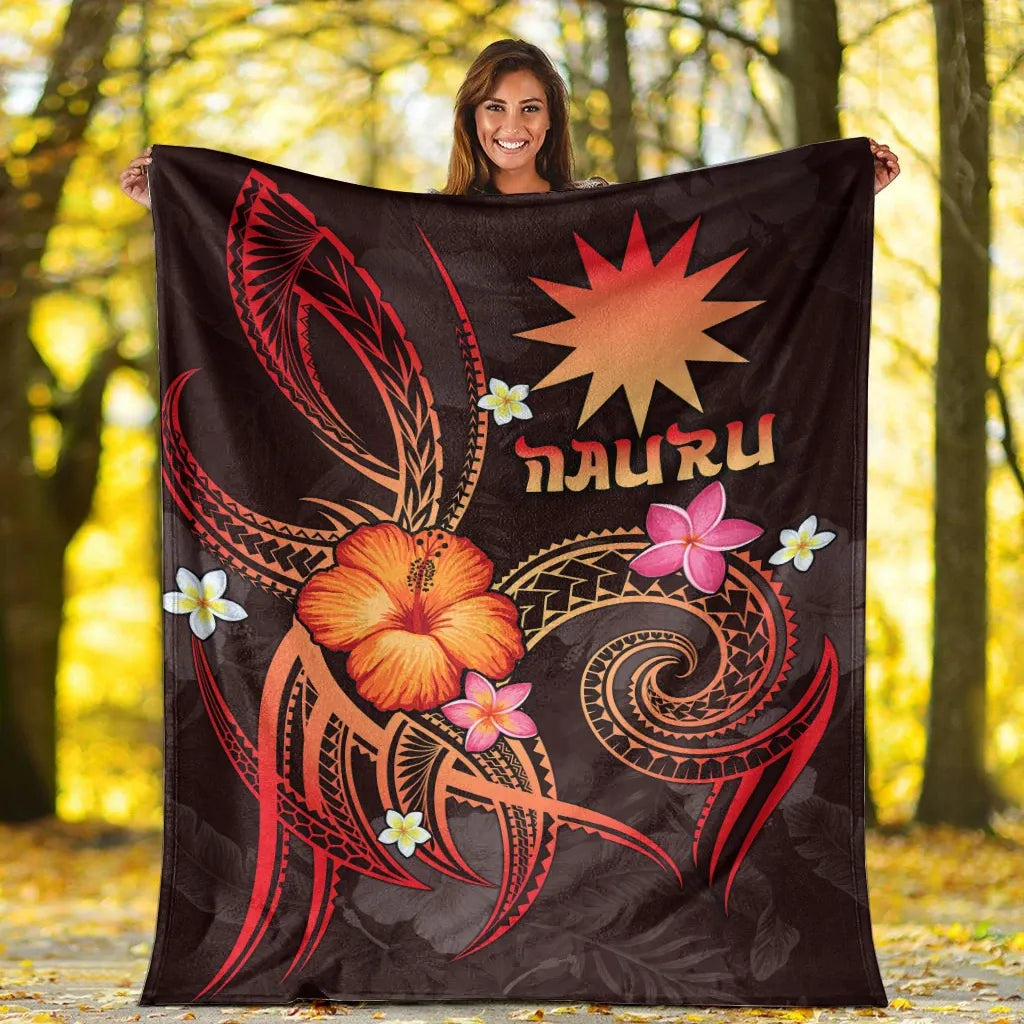 Nauru Polynesian Premium Blanket - Legend of Nauru (Red)