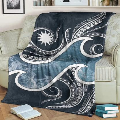 Nauru Polynesian Premium Blanket - Ocean Style
