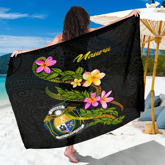 Nauru Polynesian Sarong - Plumeria Tribal