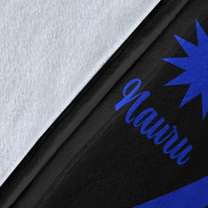 Nauru Premium Blanket - Blue Polynesian Tentacle Tribal Pattern