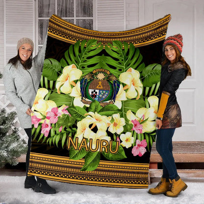 Nauru Premium Blanket - Polynesian Gold Patterns Collection
