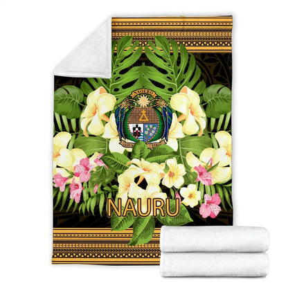 Nauru Premium Blanket - Polynesian Gold Patterns Collection