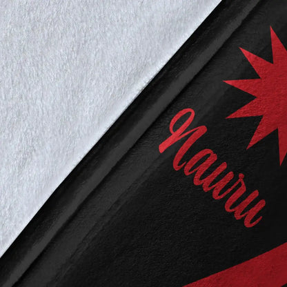 Nauru Premium Blanket - Red Polynesian Tentacle Tribal Pattern