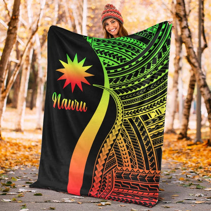 Nauru Premium Blanket - Reggae Polynesian Tentacle Tribal Pattern