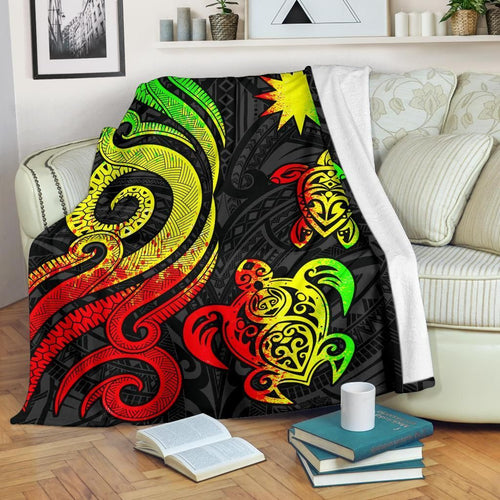 Nauru Premium Blanket - Reggae Tentacle Turtle
