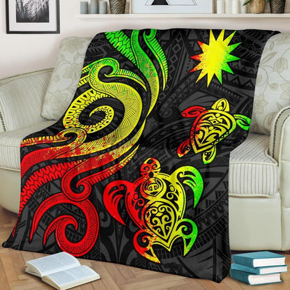 Nauru Premium Blanket - Reggae Tentacle Turtle