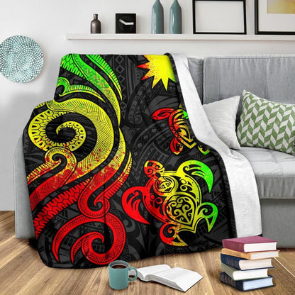 Nauru Premium Blanket - Reggae Tentacle Turtle