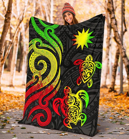Nauru Premium Blanket - Reggae Tentacle Turtle