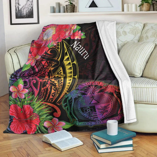 Nauru Premium Blanket - Tropical Hippie Style