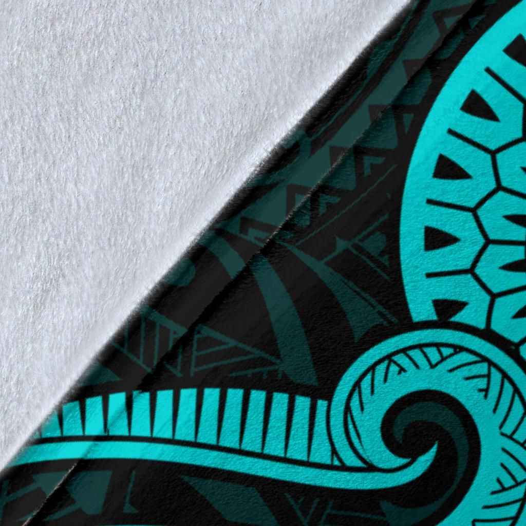 Nauru Premium Blanket - Turquoise Tentacle Turtle