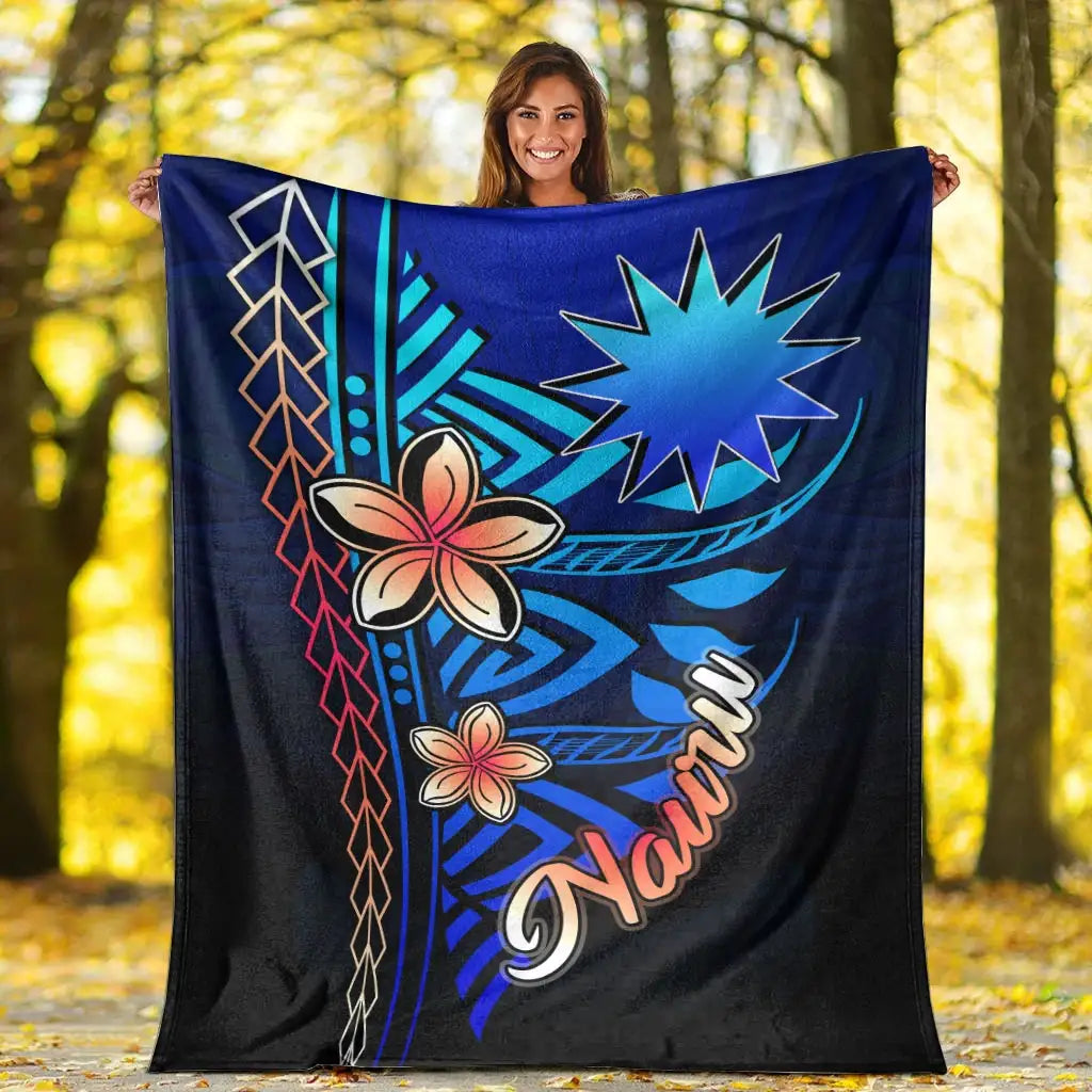 Nauru Premium Blanket - Vintage Tribal Mountain