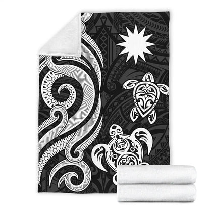 Nauru Premium Blanket - White Tentacle Turtle