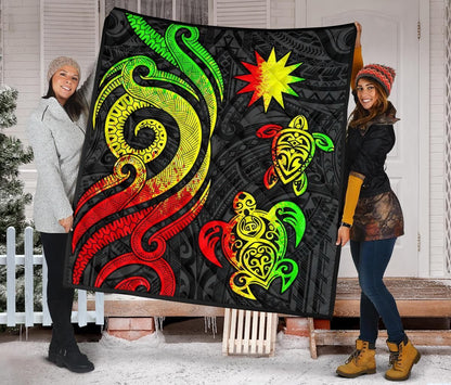 Nauru Premium Quilt - Reggae Tentacle Turtle