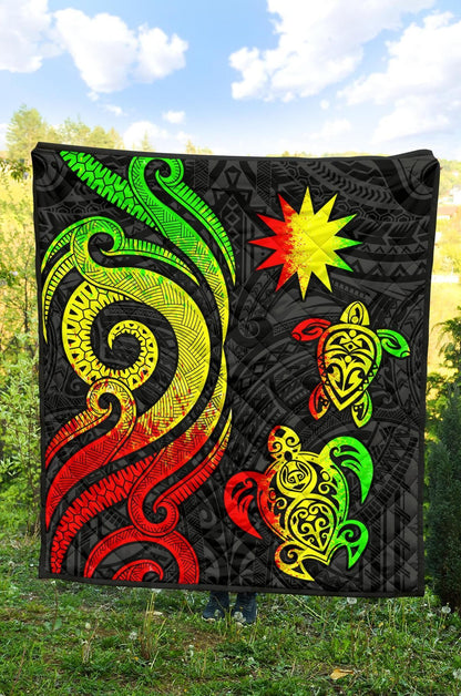 Nauru Premium Quilt - Reggae Tentacle Turtle