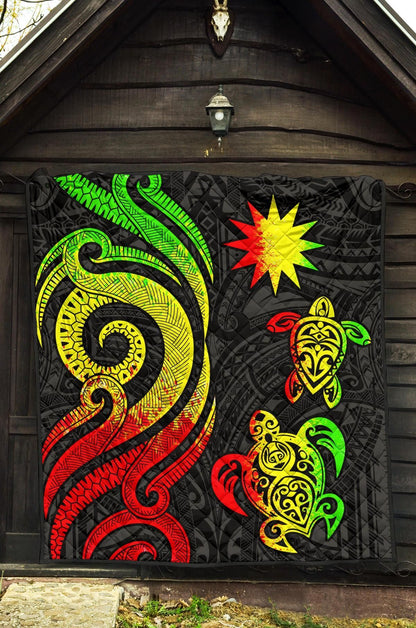 Nauru Premium Quilt - Reggae Tentacle Turtle